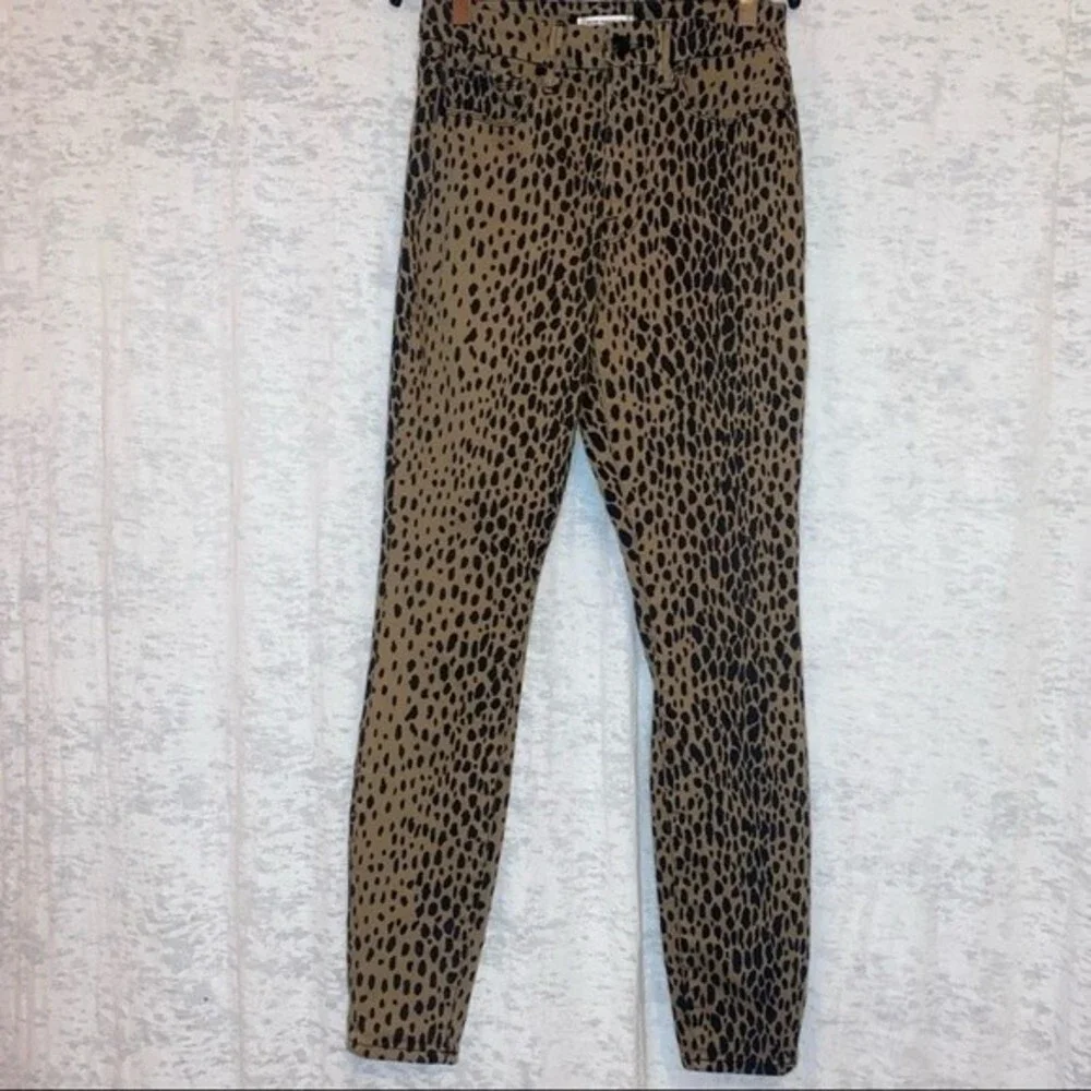 Good American Good Waist Animal Cheetah Leopard Print Jeans Size 24/4